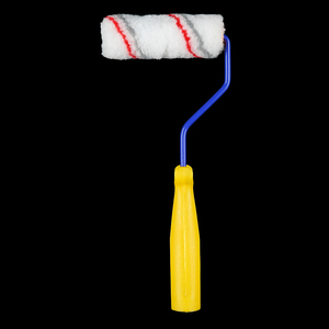 Rouleau de peinture industriel DIY mini de 4 pouces, haute densité, avec poignée en plastique jaune et cadre à dégagement rapide en polyester - Product Image 2