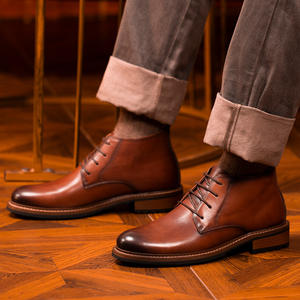 Zapatos Oxford de Vestir para Hombre, Estilo Británico Vintage, Cuero Charol Brillante, Punta Cuadrada Tallada, Zapatos Formales con Aumento de Altura para Boda - Product Image 3