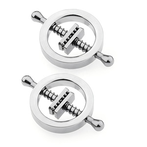 Pinzas de acero quirúrgico para pezones, anillos de clip para senos falsos, sin perforación, para mujer, joyería corporal sin perforaciones - Product Image 1