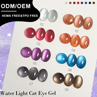 Échantillon Gratuit - Collection de Vernis Gel Effet Œil de Chat Water Light - Vernis à Ongles Gel Effet Œil de Chat Personnalisé OEM sans TPO ni HEMA pour Nail Art