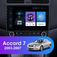 Lecteur multimédia vidéo DVD de voiture pour Honda Accord 7 2003-2007 Lecteur multimédia de voiture 10,1 pouces Android 12 Autoradio