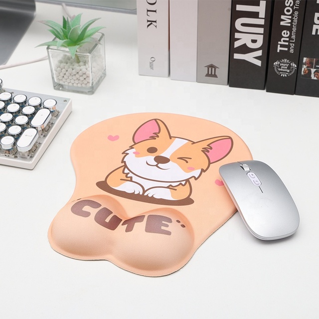 Custom Gel Silicone Cartoon Rest Wrist Gaming Mouse Pad with Ergonomic Design Waterproof Fabric in Stock