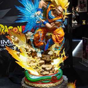 Figurine d'Action Japonaise <span class=keywords><strong>Dragon</strong></span> <span class=keywords><strong>Ball</strong></span> Z en PVC Résine Fibre de Verre, Figurine d'Anime Super Saiyan Son Goku, Taille et Couleur Personnalisées, Décoration d'Intérieur - Product Image 4