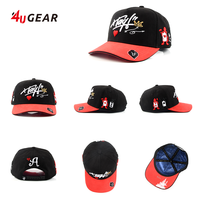 4UGEAR Gorras topi bisbol Suede 5 Panel 4U, topi olahraga bisbol dengan logo kustom