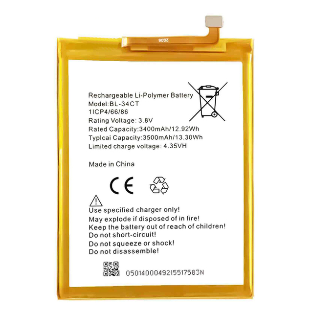 BL-34CT 3500mah for Spark 3 KB7 Spark 3 Pro KB8 Mobile Phone Battery for Tecno Spark Youth KA6