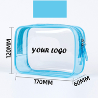Sac de rangement transparent en PVC pour cosmétiques, sac de toilette durable avec logo personnalisé, idéal pour les essentiels de voyage