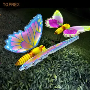 Outdoor Garden Night Sky Themed Dynamic Butterfly Owl Led Insect Lights For Obon Festival Midsummer Halloween Decorations