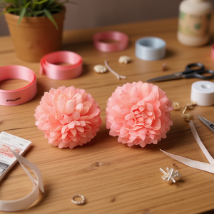 Ilan Flores Teste di Fiori Artificiali Rosa 4cm 2 Pezzi per Decorazioni Artigianali - Product Image 3