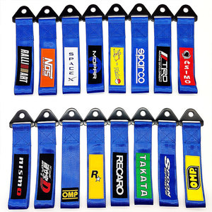 สายลากจูงรถยนต์ - สายลากจูงสไตล์ JDM สีน้ำเงินเข้ม, ของตกแต่งกันชนหน้า, สายลากจูงสุดเทรนดี้ - Product Image 1