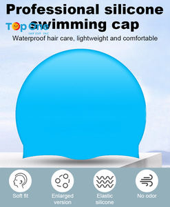 TopOne Logo personnalisé enfants élastique imperméable chapeau de piscine College Arena Silicone casquettes de natation - Product Image 2