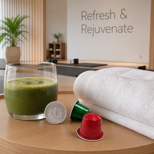 Capsules de matcha riches en umami compatibles avec les machines Nespresso, texture onctueuse, dosettes de thé vert biologique, qualité barista - Product Image 4