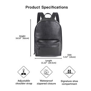 NOVOTE nuovo zaino da viaggio in vera pelle nero per Laptop zaino personalizzato di grande capacità per gli uomini - Product Image 5