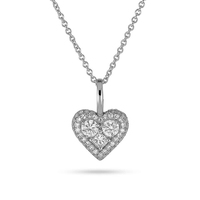 Milskye S925 Sterling Zilver Hartvormige Liefde Zirkoon Hanger Valentijn Ketting Voor Vrouwen