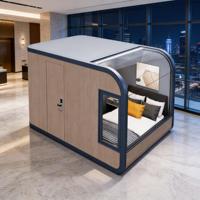 Maison capsule spatiale futuriste, cabine intelligente Apple, pod modulaire pour habitation, cabine préfabriquée pour usage hôtelier