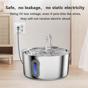 304 in acciaio inox Plug-in Pet fontana di acqua 4L grande capacità con finestra trasparente per gatti & cani uso interno - Product Image 4