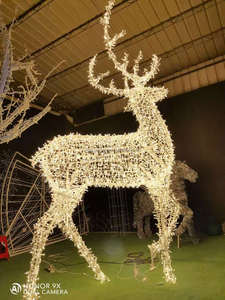 Décorations de Noël géantes en taille réelle, rennes <span class=keywords><strong>lumineux</strong></span> pour l'extérieur, décorations imperméables, lumières de rennes - Product Image 5