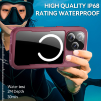 Étui étanche RedPepper pour iPhone 18 Pro Max, certifié IP68, étanche jusqu'à 2 m, étui de plongée avec protection d'écran intégrée