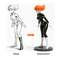Figura de acción coleccionable de resina artificial de PVC, servicio de impresión 3D, juguete de dibujos animados personalizado, modelo no tóxico