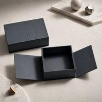 Boîte cadeau rigide de luxe en forme de livre, fermeture magnétique, poignée, écologique, recyclable, carton gris, logo personnalisé, matériaux recyclés