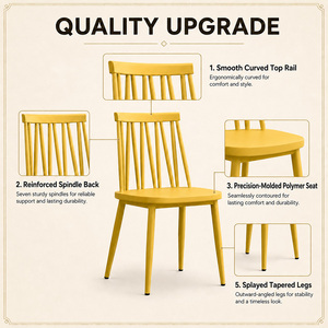 Sedia da Pranzo Moderna Nordic-Polymer con Seduta Sagomata e Certificato di Carico Certificato per Casa, Ufficio e Sale da Pranzo - Product Image 4