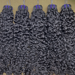 Vente en gros cheveux bouclés bruts birmans Cabelos cheveux humains birmans bouclés non traités cheveux humains vietnamiens vendeurs de paquets de cheveux bouclés birmans - Product Image 5