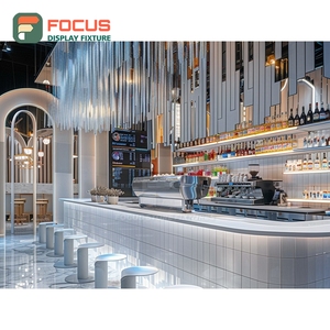 ชั้นวางกาแฟแบบตั้งพื้นหลายชั้น ชั้นวางถุงกาแฟ ตกแต่งด้วยไม้ ชั้นวางโชว์สินค้าคาเฟ่ - Product Image 5