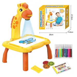 Samtoy Multifunctionele Cartoon Magnetische Graffiti Tekening Tafel Leren Bureau Speelgoed Led Projectie Tekentafel Speelgoed Voor Kinderen