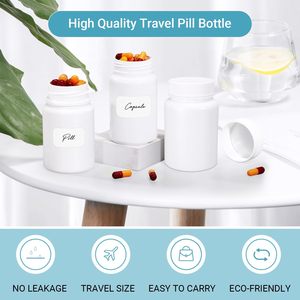 Empaquetador de boca ancha blanco de plástico HDPE de 175CC, píldoras farmacéuticas, botellas de suplementos vitamínicos, botella con tapas de rosca, etiqueta personalizada - Product Image 3