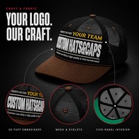 Casquettes de golf personnalisées 5 panneaux en maille avec corde, OEM, échantillon en 7 jours, faible MOQ 50, broderie de logo, casquettes snapback en maille, fournisseur en gros
