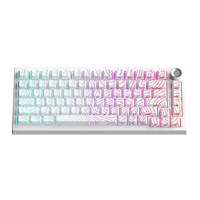 Nouveau clavier de jeu mécanique sans fil RGB 2,4 GHz à 82 touches, 75 %, avec interrupteurs rouges, USB Type-C pour PC portable, clavier anglais avec bouton multimédia