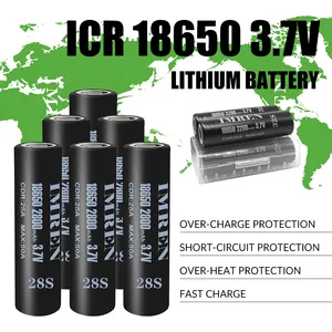 Batería IMREN 18650 2800mAh 28S 50A EE. UU. STOCK 3,7 V 3,6 V celda de iones de litio recargable inr18650 cilíndrico ternario akku