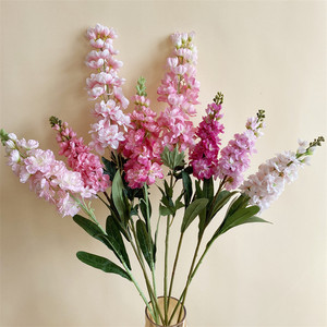 IFG Amazo Vente Chaude Real Touch Soie <span class=keywords><strong>Fushia</strong></span> et Delphinium Coloré Fleurs Artificielles pour Arrangement De Mariage - Product Image 2