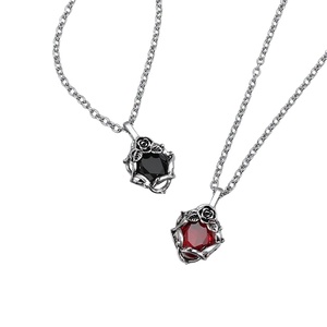 Collar de Acero Inoxidable con Colgante de Flor de Rosa Vintage, Estilo Chen Weiting, para Hombre y Mujer, Joyería con Colgante de Flor que Combina con Todo - Product Image 3
