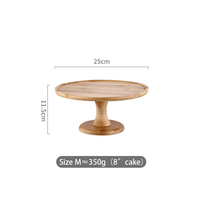 Vaisselle Dessert Accessoire Bambou Gâteau Stand avec Dôme en Verre pour la Fête de Mariage