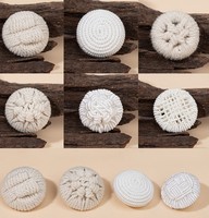 Accessoires vestimentaires faits à la main, bouton tressé décoratif vintage beige et blanc haut de gamme pour manteaux, vêtements d'extérieur et pulls