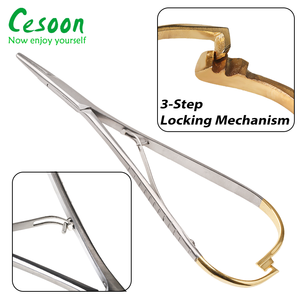 Pinza manual para agujas dentales, alicate Mathieu para ortodoncia, anillo elástico de goma, soporte de acero inoxidable para cirugía dental, 1 unidad - Product Image 1