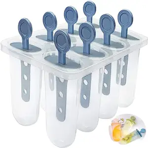 8 moldes para paletas, molde para paletas congeladas con soporte para palos para niños, molde para helados para niños pequeños