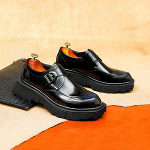 รองเท้าบูทเชลซีแบบสวม สไตล์อังกฤษสำหรับผู้ชาย หนังแท้ หัวมน พื้นหนาปานกลาง  สำหรับฤดูใบไม้ร่วงและฤดูหนาว - Product Image 6