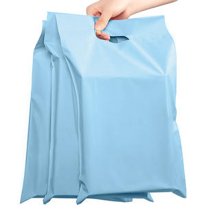 Sac d'expédition bleu biodégradable imprimé sur mesure, résistant aux déchirures, avec poignée, pour l'expédition par courrier et l'emballage postal - Product Image 4