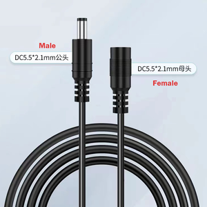 Kabel Daya DC 2-Pin 5.5x2.1mm 5/12/24V 22AWG Male-to-Male/Male-to-Female IP55 2A 5m untuk Peralatan Rumah Tangga - Product Image 2