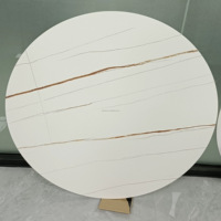 Dessus de table en pierre frittée de forme ronde personnalisée au design moderne pour le restaurant salon hôtel projet comprend des dessus de vanité de table