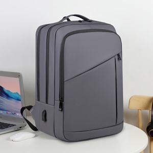 Trendy <b>Large</b>-<b>Capacity</b> Waterproof Oxford Zipper Laptop <b>Backpack</b> for Men Multi-Functional Casual Travel Office Use-Made Polyester - Product Image 4