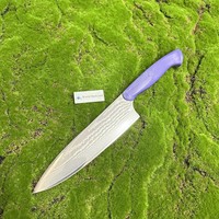 Couteau de cuisine forgé de qualité supérieure couleur poignée G10 couteaux polyvalents à lame martelée unique pour les amateurs de cuisine