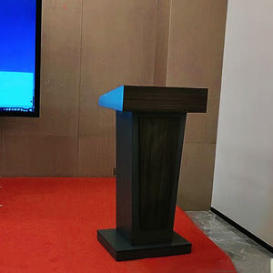 Pupitre de Conférence Classique en Bois, <span class=keywords><strong>Support</strong></span> de Discours, Pupitre d'Église, Pupitre à Microphone pour Événements - Product Image 5