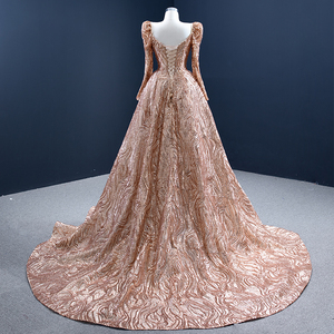 Robes de mariée Empire à longue traîne Jancember RSM67303, nouvelle arrivée, style robe de bal - Product Image 4