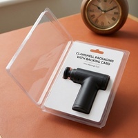 Boîte à clapet personnalisée pour l'électronique grand public, les masseurs, les outils de beauté, emballage en PET transparent avec carte de support