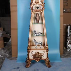 Orologio a Pendolo da Terra Decorativo in Resina Stile Antico Classico con Mensola - Product Image 5