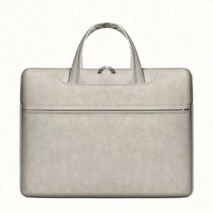 Custom PU <b>Leather</b> <b>Laptop</b> Bag Logo Wholesale Lightweight Waterproof Wear Resistant Travel Briefcase Customized Color Multi-size - Product Image 1
