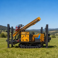 Machine de forage de puits d'eau portable, diesel, profondeur maximale 200 m, équipement hydraulique avec pompe à boue, plateforme de forage