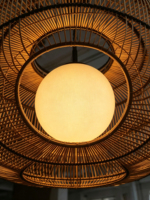 Luminaire sur mesure, grand lampadaire en rotin tissé, style japonais moderne, lustre pour hôtel, restaurant, villa, décoration